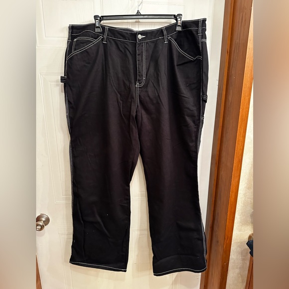 Dickies Girls  black relaxed carpenter pants - Picture 1 of 6